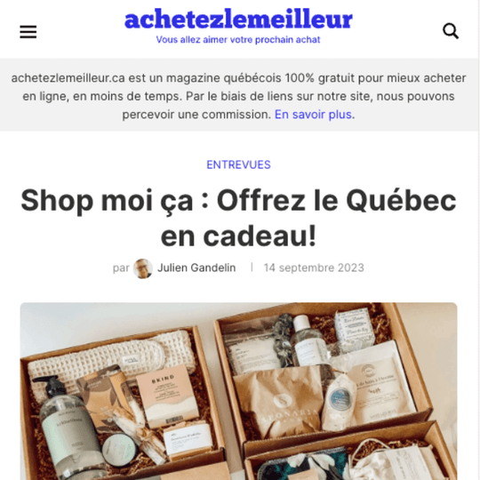 achetezlemeilleur.ca | Shop moi ça : Offrez le Québec en cadeau!