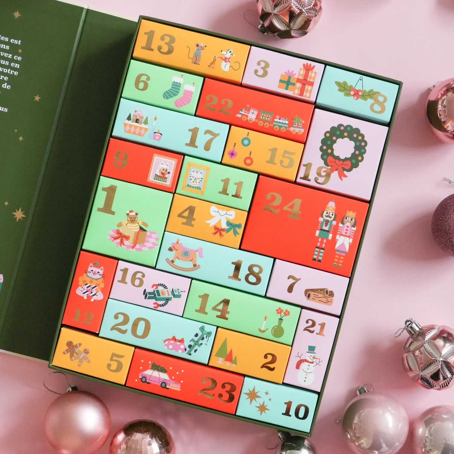 Calendrier De L'Avent 2024 Noël - 25 Jours Avec Décorations, Compte à Rebours Festif - 11