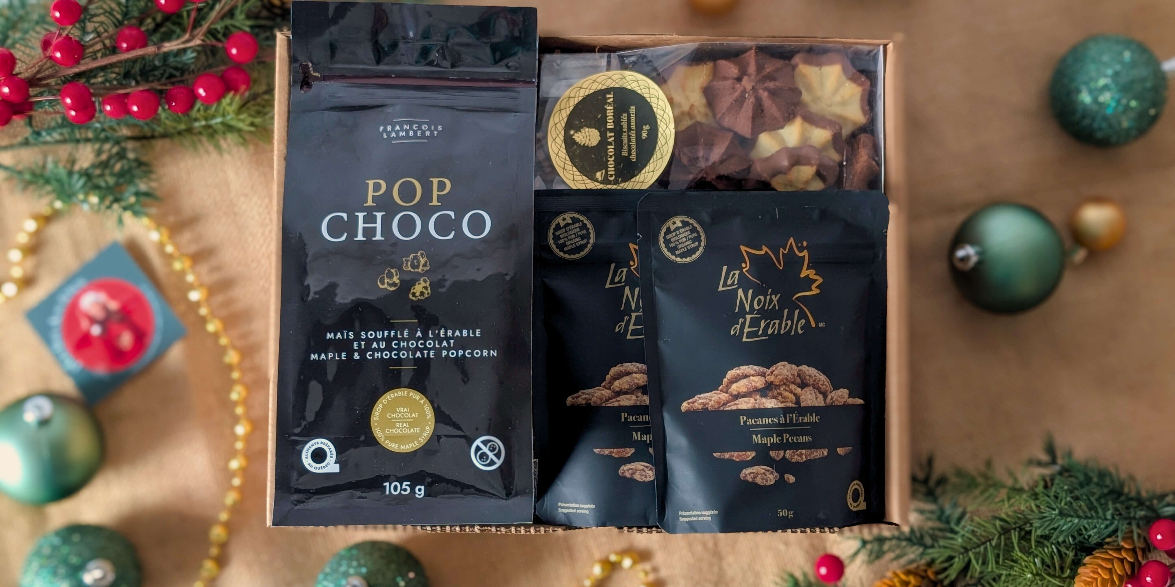 boite cadeau confort chaï produits québécois locaux