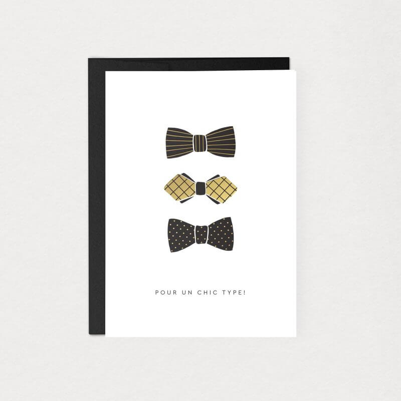 Carte de souhaits - Chic type en or