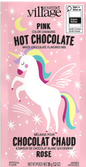 Coloured hot chocolate
