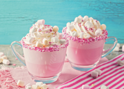 Coloured hot chocolate