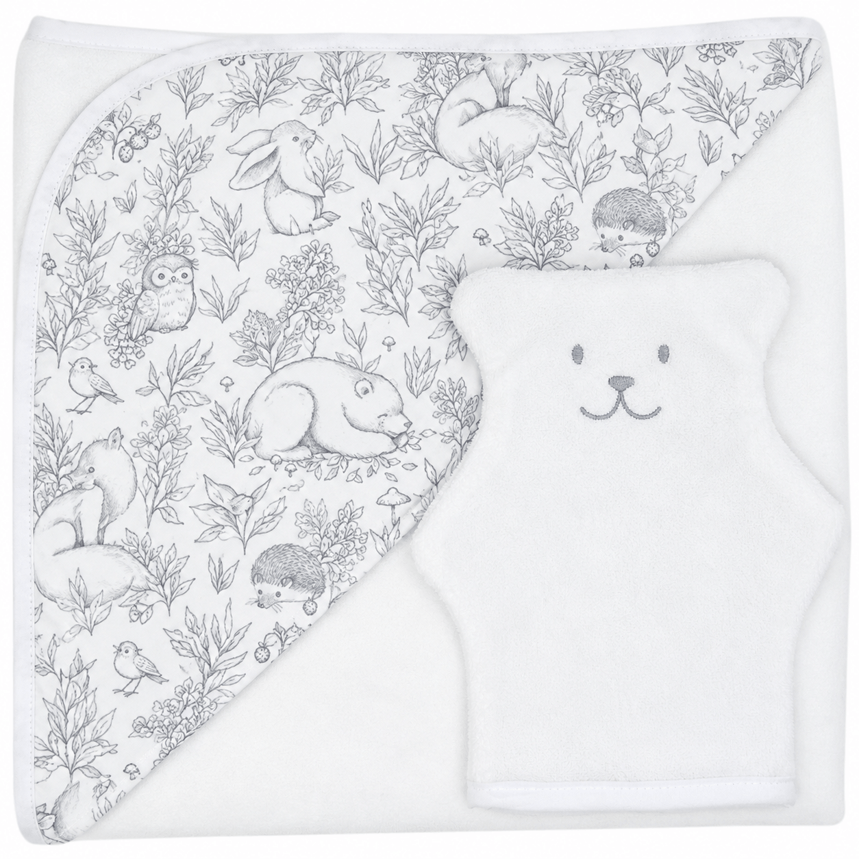 Ensemble cape de bain et gant Béké Bobo
