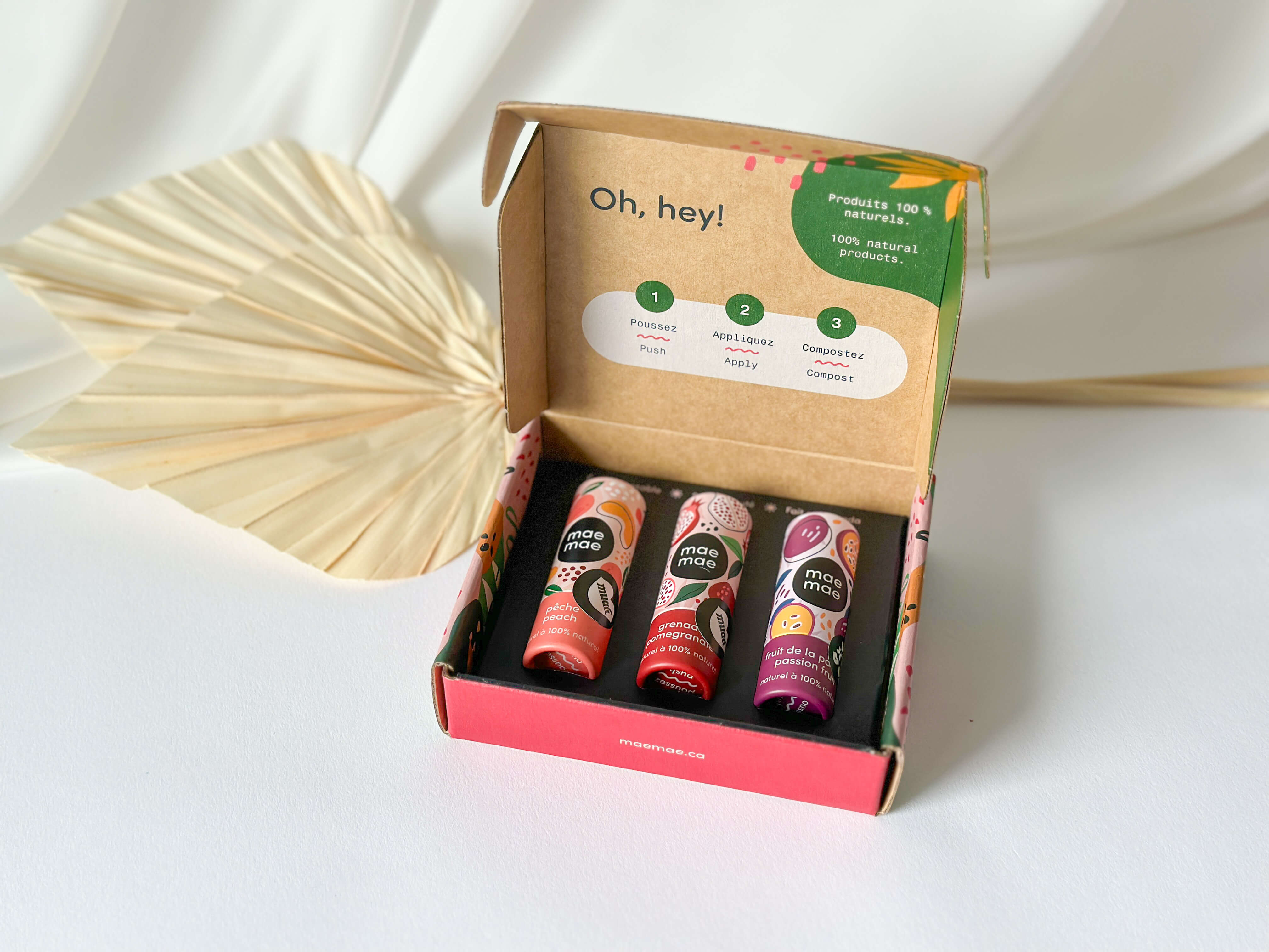 Coffret 3 baumes à lèvres