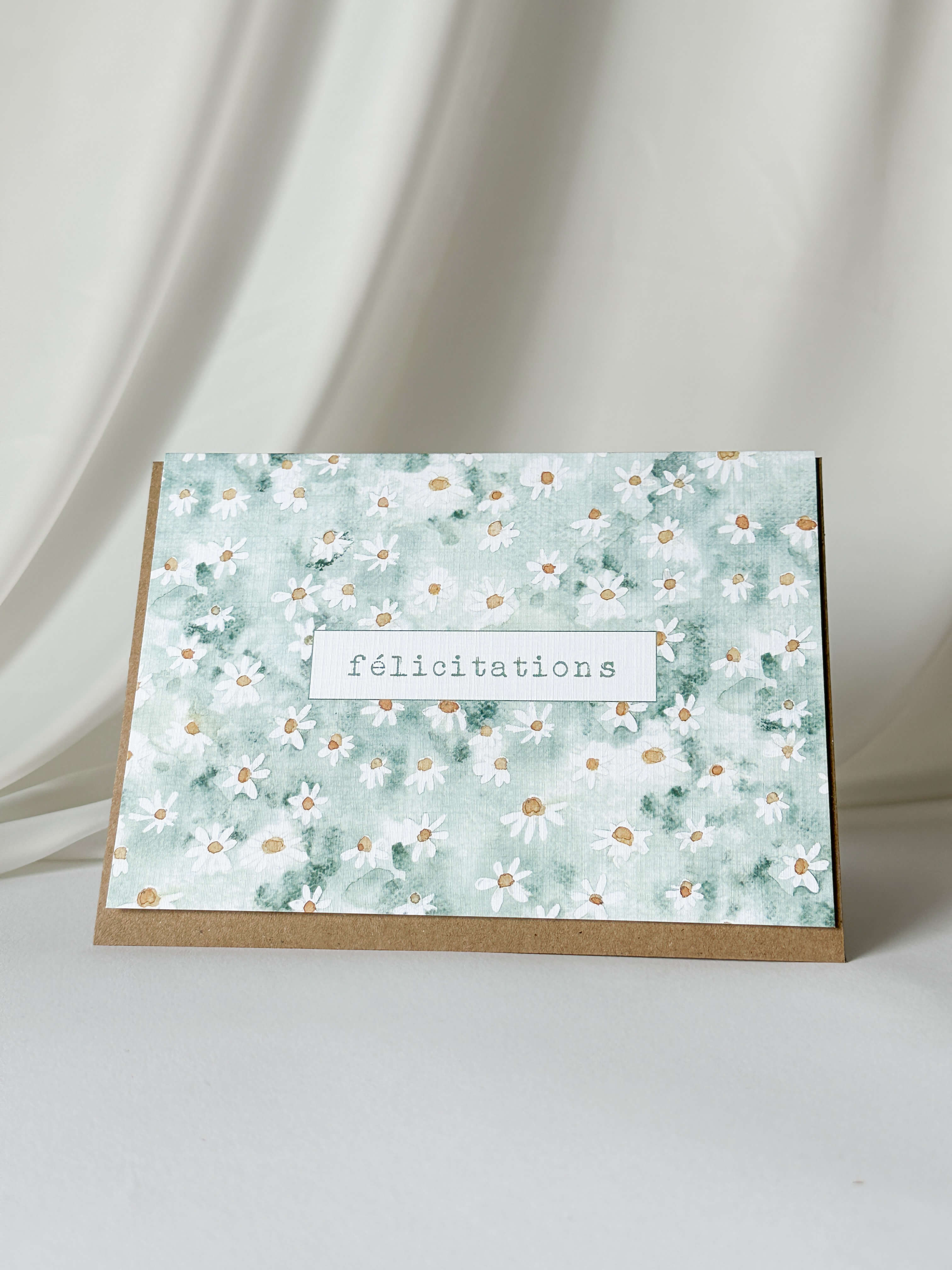 Carte de souhaits - Marguerite félicitations