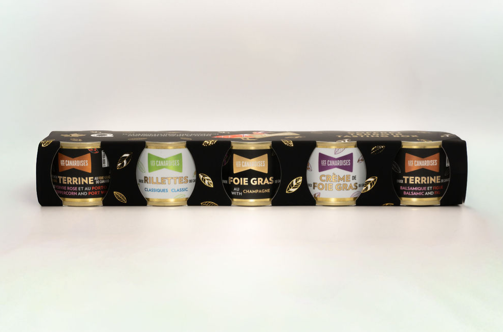 Prestige gift set of 5 mini duck and foie gras tastings - black