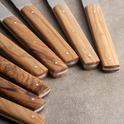 Ensemble de couteaux à steak en bois d'olivier Hazaki