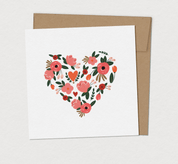 Carte de souhaits à planter - Pétales de coeur