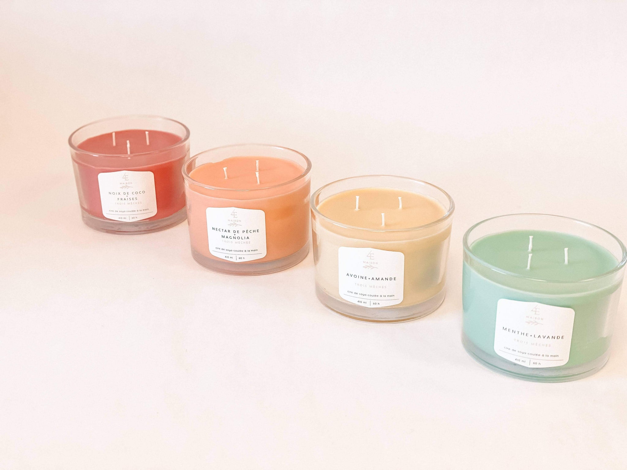 Large format 3-wick candles