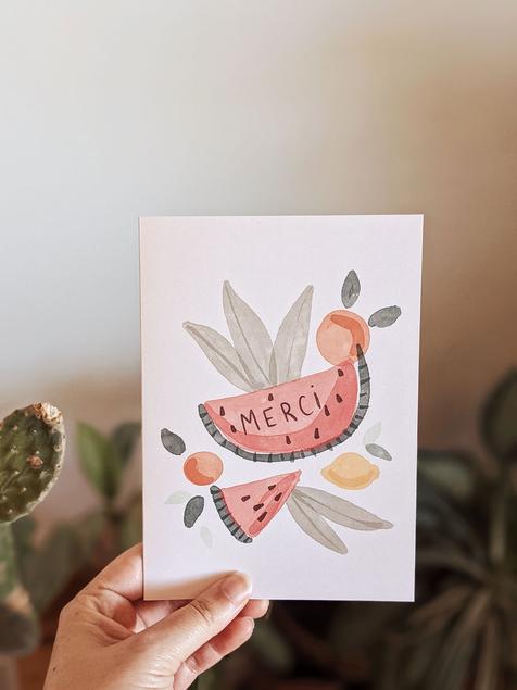 Greeting card - Thank you (fruits)