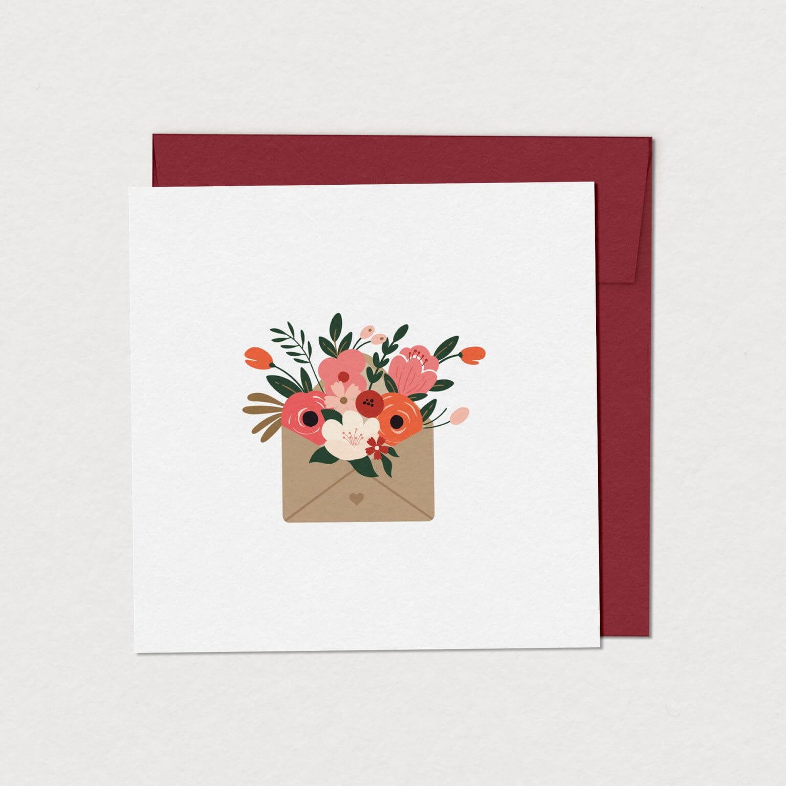 Greeting card - Naïve flowers