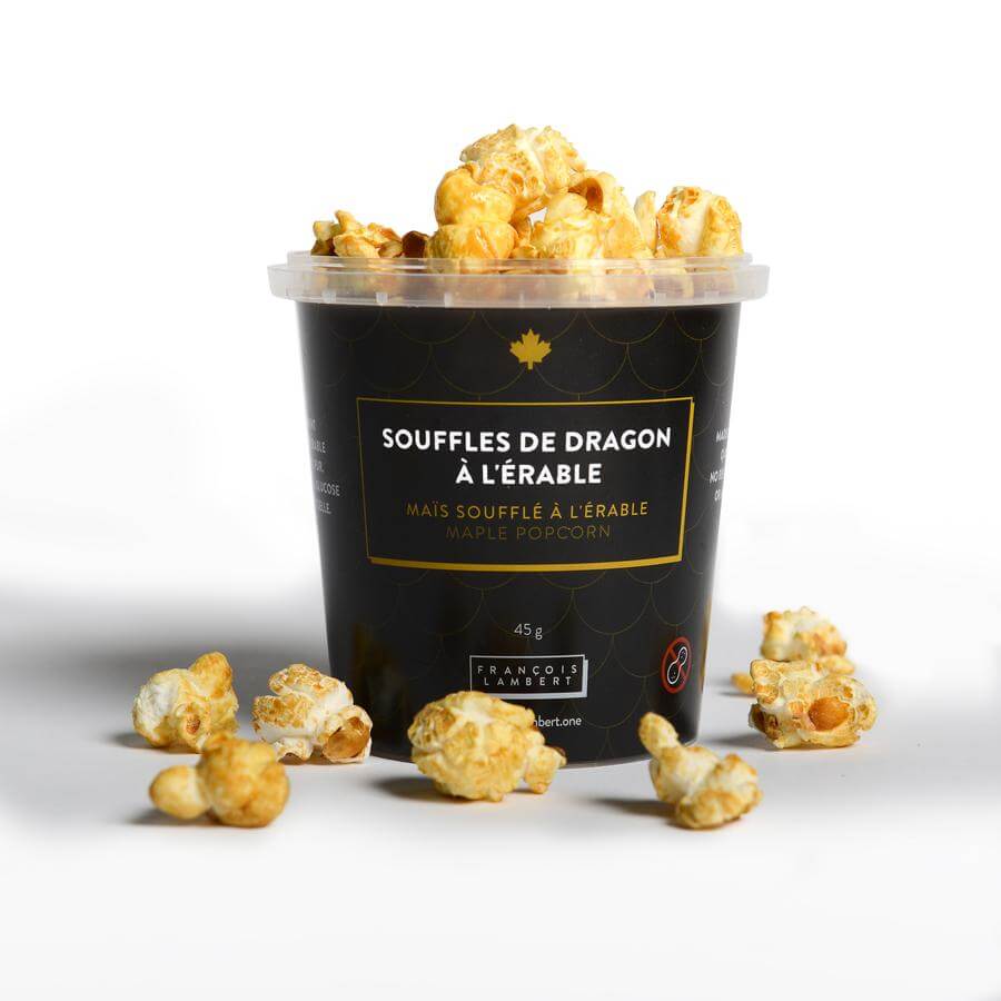 petit pot de popcorn à l'érable français lambert
