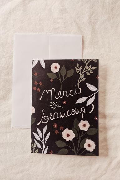 Carte de souhaits fleurs - Merci beaucoup par Mimi & August