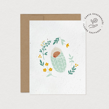 Greeting card to plant - Cocoon